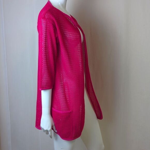 Swimsuit Cover Up Small Rose Marie Reid Vintage Hot Pink Fuschia - Picture 3 of 6